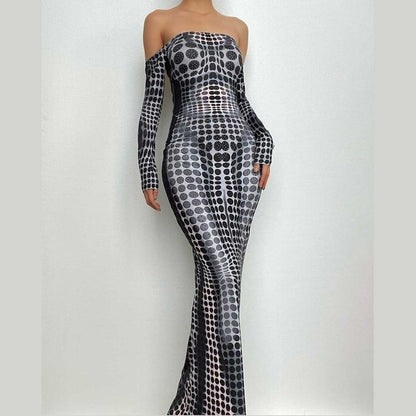 Celeste Contour™ Off-Shoulder Maxi Dress