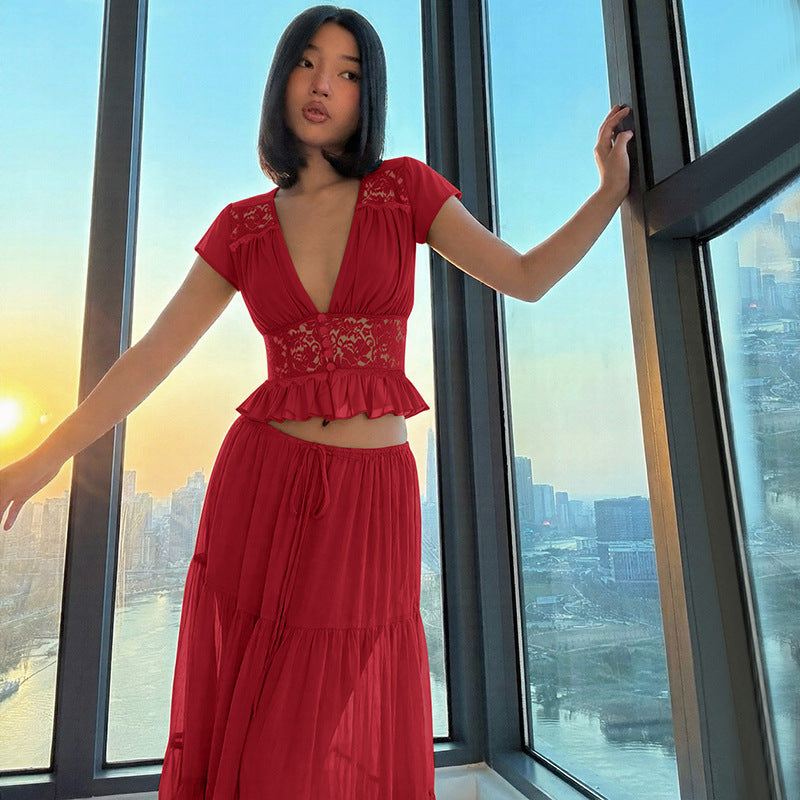 Ensemble robe longue Scarlet Reverie