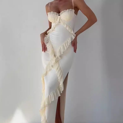Isadora™ Ruffle Corset Maxi Dress
