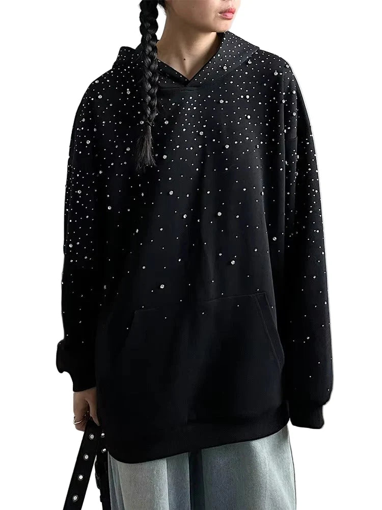 Sweat à capuche en strass Midnight Spark