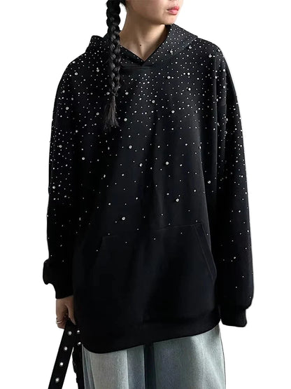 Sweat à capuche en strass Midnight Spark