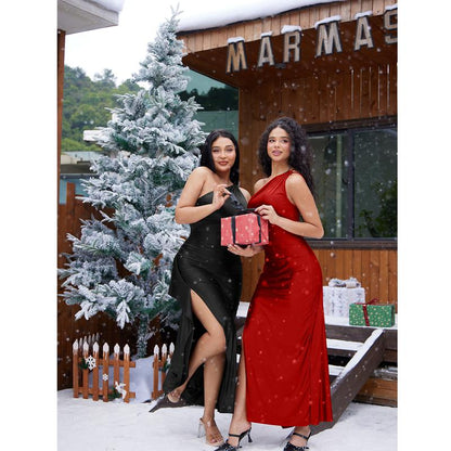 Veloura Luxe One-Shoulder Dress