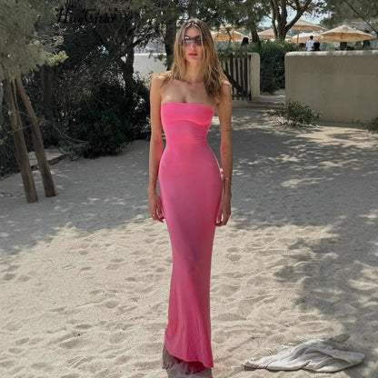 Soleia Strapless Backless Maxi Dress