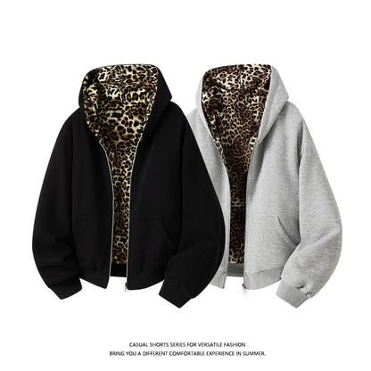 WildEdge Reversible Leopard Hoodie