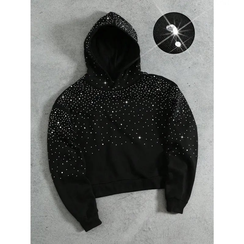 Sweat à capuche en strass Midnight Spark