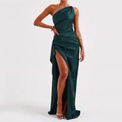 Veloura Luxe One-Shoulder Dress
