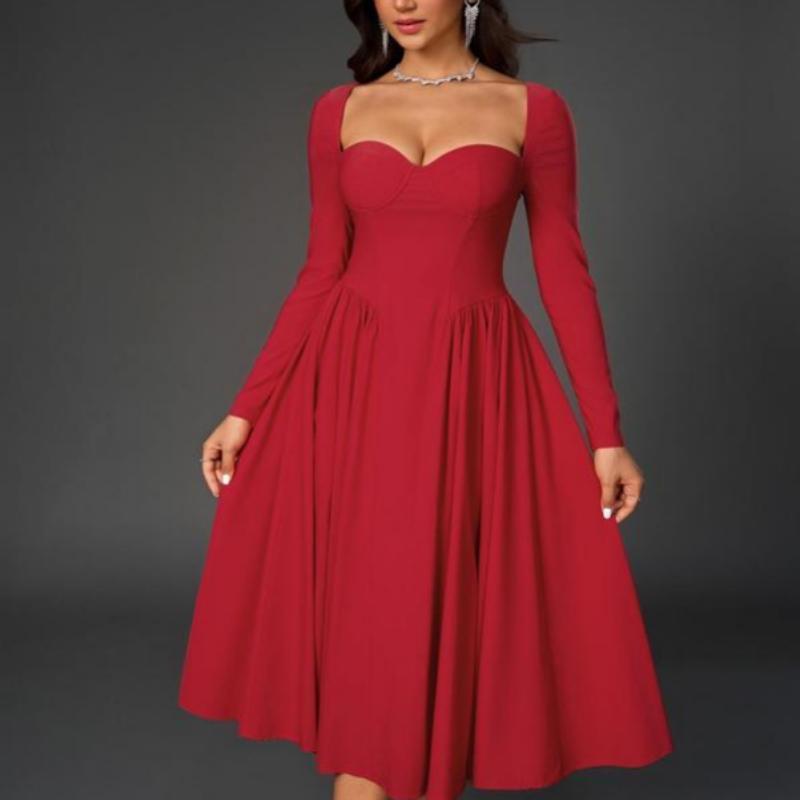 Heavenly Grace Pleated Midi Dress