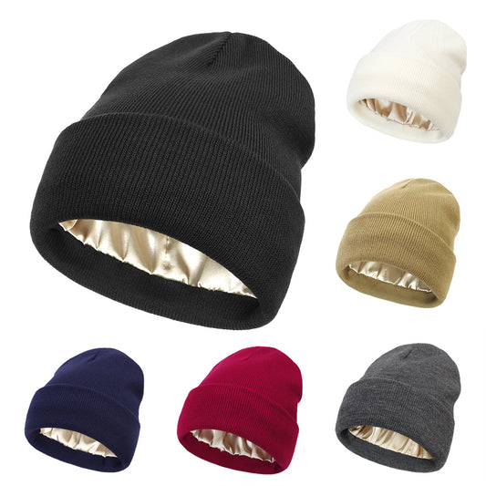 SilkyWarm™ Anti-Frizz Satin-Lined Wool Beanie