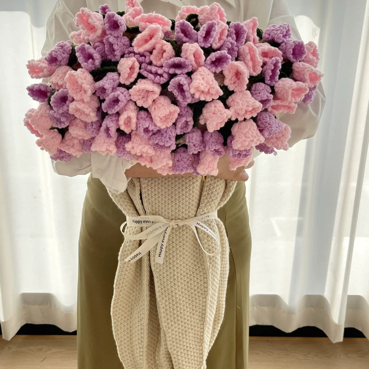 Roselynn™ Couverture en bouquet de roses fait main