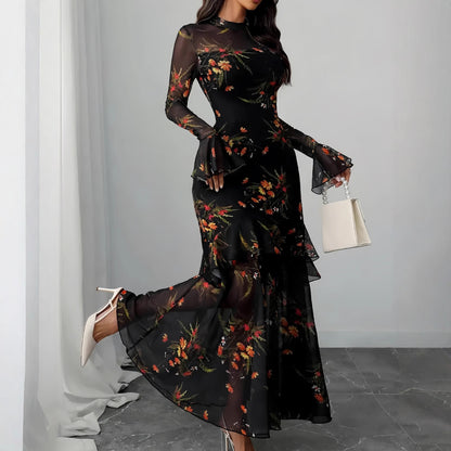 Midnight Bloom Maxi Dress
