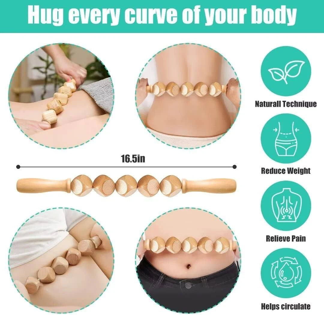 SculptWood™ Ensemble de massage lymphatique et anti-cellulite de 6 pièces